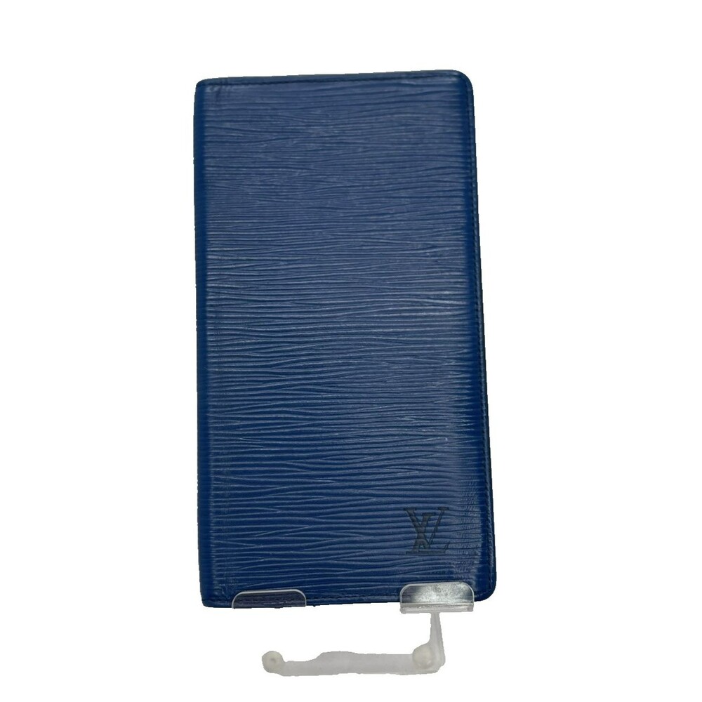 Authentic Louis Vuitton Epi Leather Porte Yen Cartes Credit Long Wallet Blue